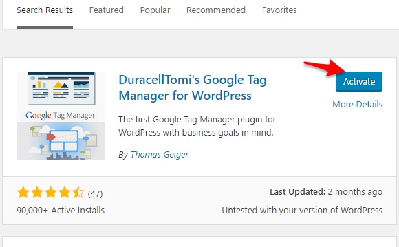 Duracell Tomi's - Google Tag Manager