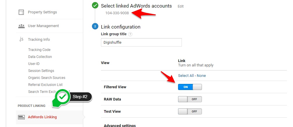 Adwords Analytics Linking - Digishuffle