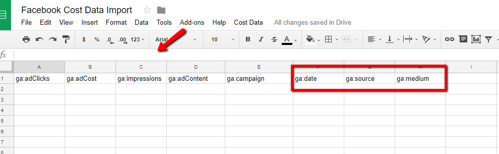Facebook_Cost_Data_Upload_Schema_in_Spreadsheet - Digishuffle