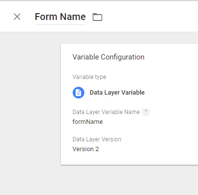 Form_Name GTM Variable - Caldera Form - Digishuffle