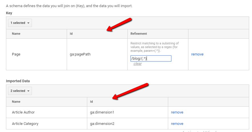 Content Data Import - Custom Dimension