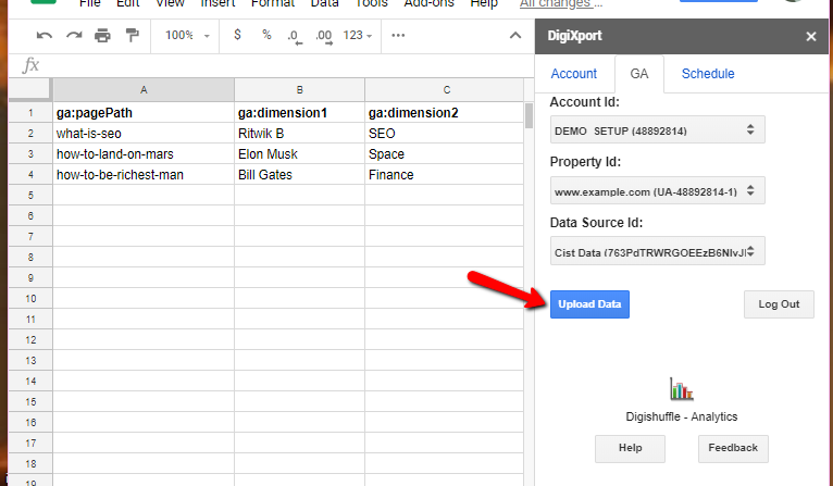 Custom Dimension Import - Google Analytics