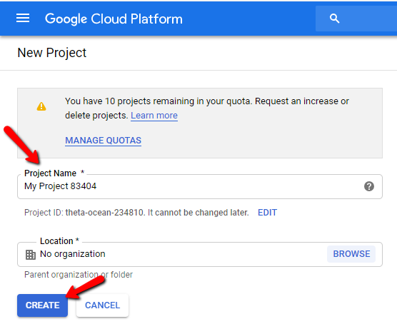 Google Cloud Project Creation - Google Analytics Reporting API via Python
