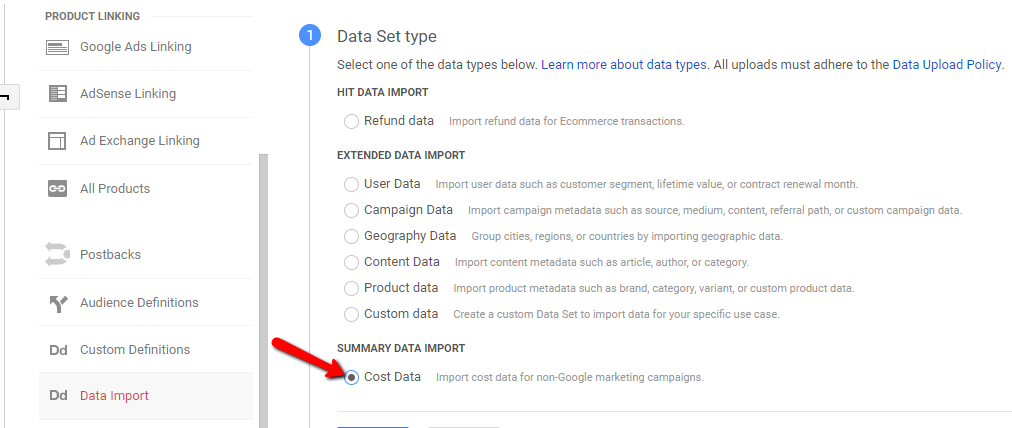 google analytics data import digixport