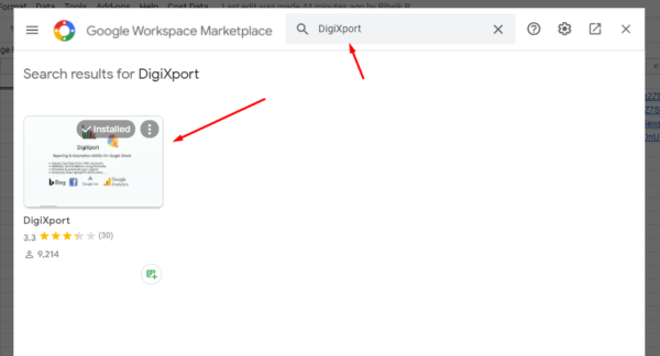DigiXport - Installation